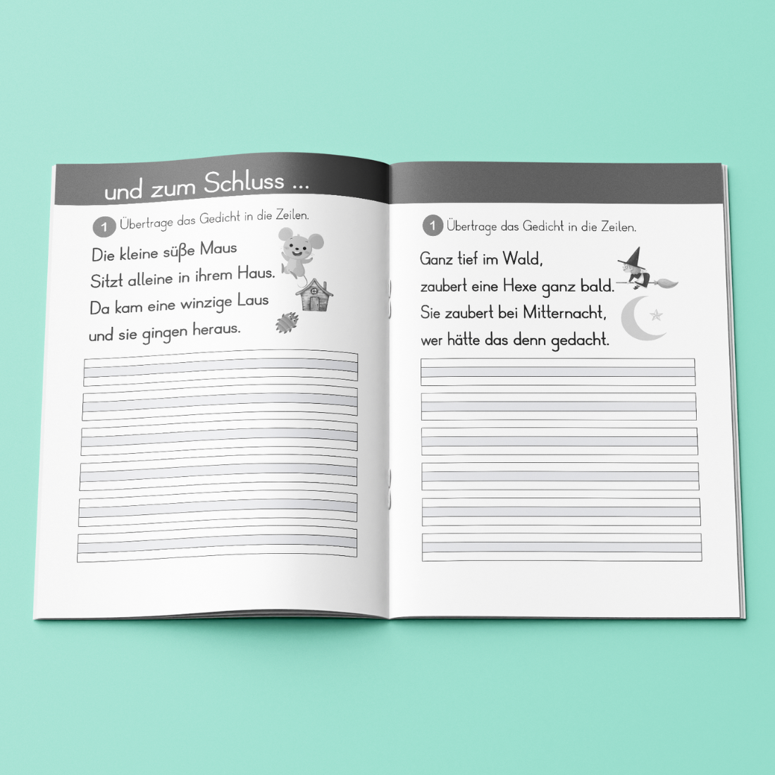 Druckschrift lernen und üben